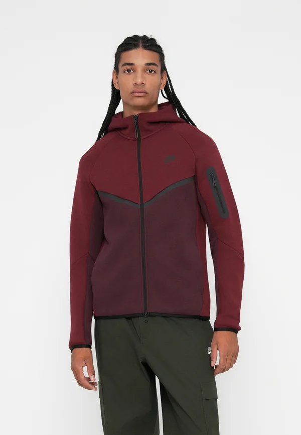 TECH FLEECE - Zip-up sweatshirt - dark team red/burgundy crush