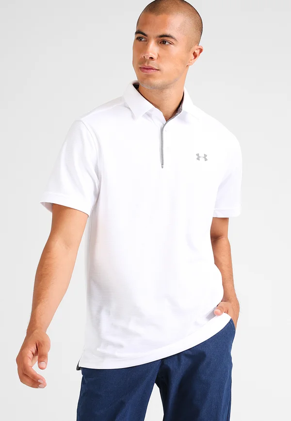 TECH - Polo shirt - white/graphite