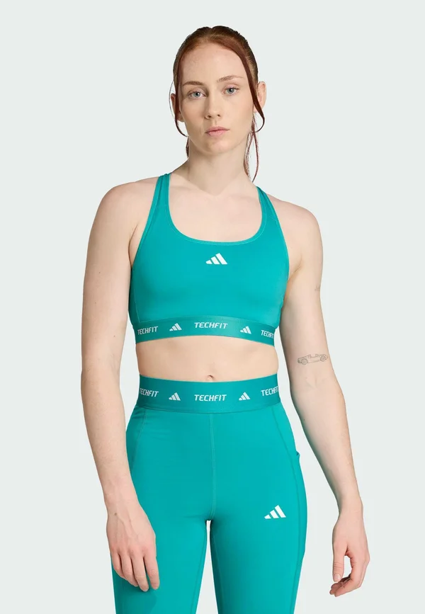 TECHFIT - Medium support sports bra - pure teal