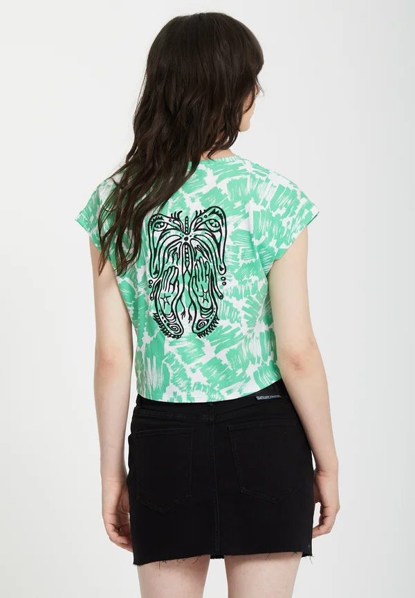 TEE ALIX BOXY - Print T-shirt - jade