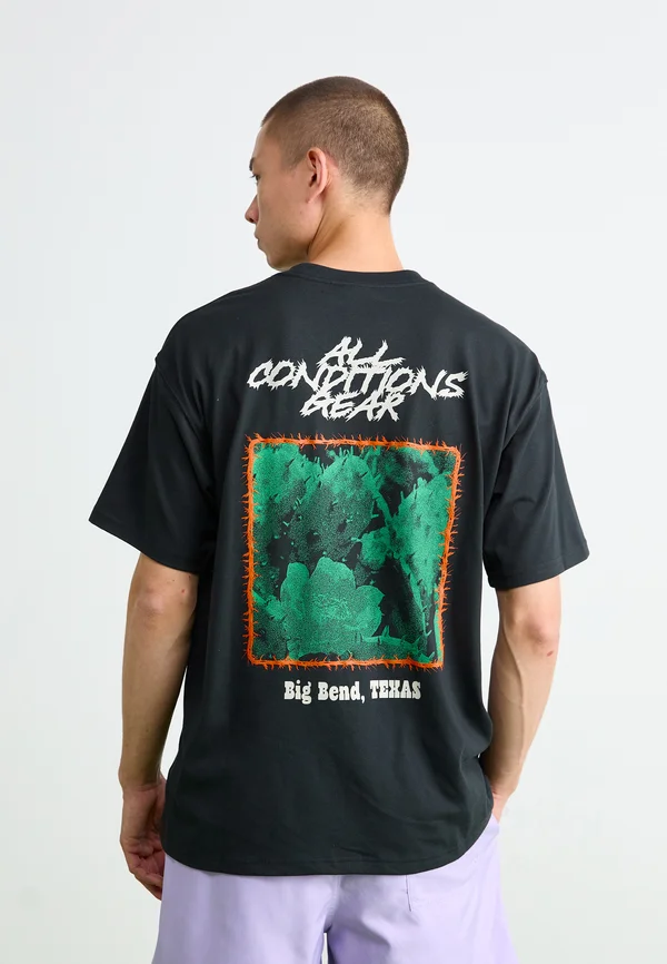 TEE CACTUS - Print T-shirt - black