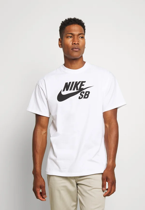 TEE LOGO - Print T-shirt - white/black