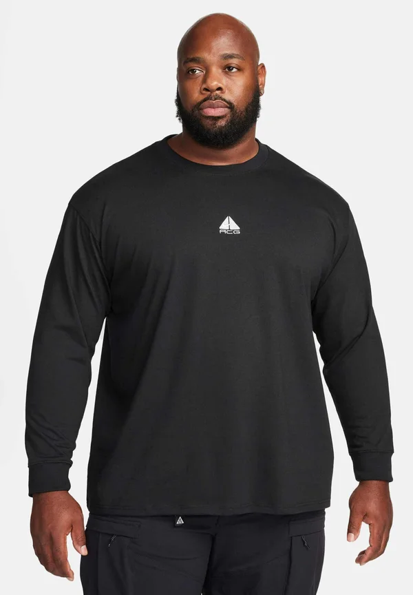 TEE LUNGS - Long sleeved top - black summit white