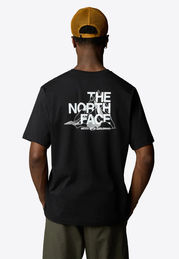 TEE MOUNTAIN SKETCH - Print T-shirt - tnf black tnf white