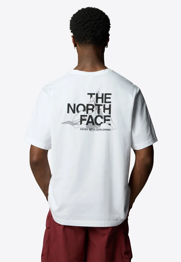 TEE MOUNTAIN SKETCH - Print T-shirt - tnf white tnf black