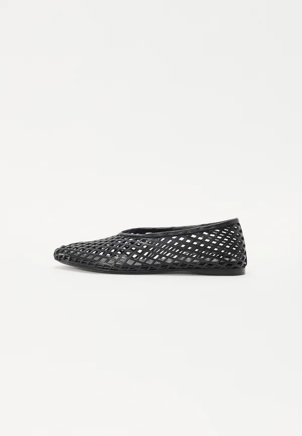 TEE PERFORATED BALLERINA FLATS - Ballet pumps - black