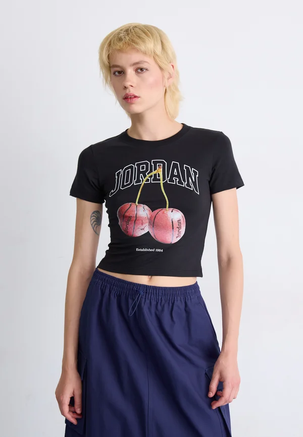 TEE - Print T-shirt - black/white