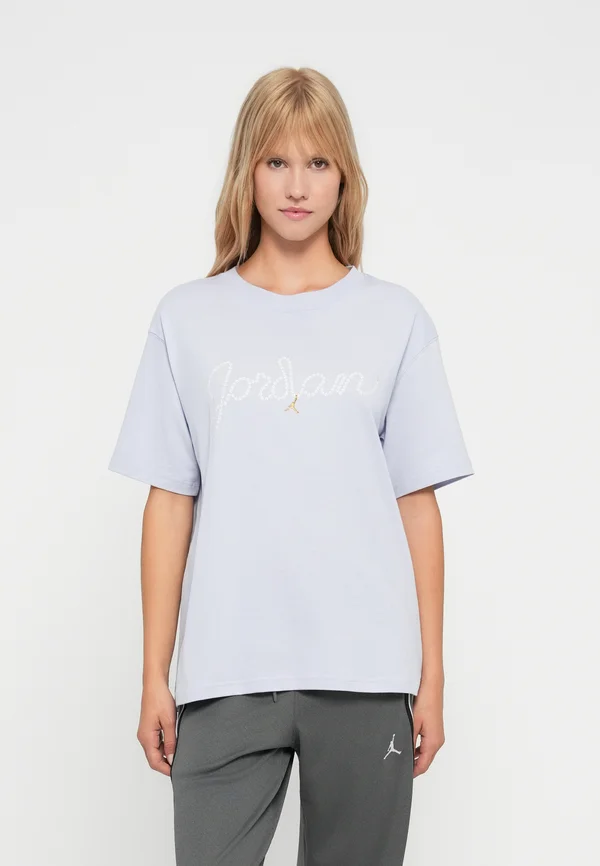 TEE - Print T-shirt - ghost/white