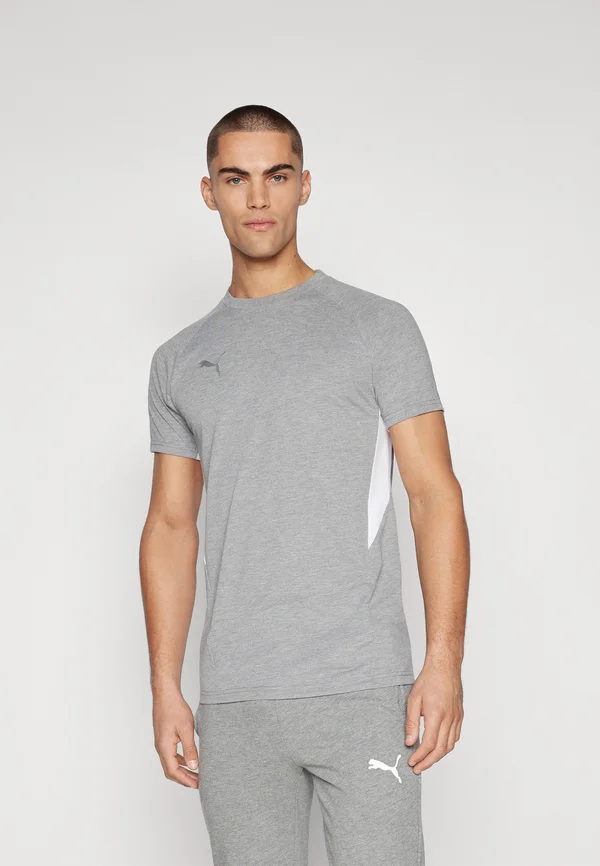 TEE - Print T-shirt - medium gray heather/silver/white