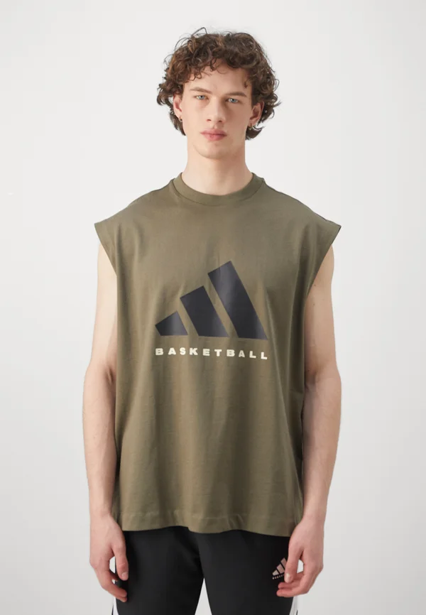 TEE - Print T-shirt - olive strata