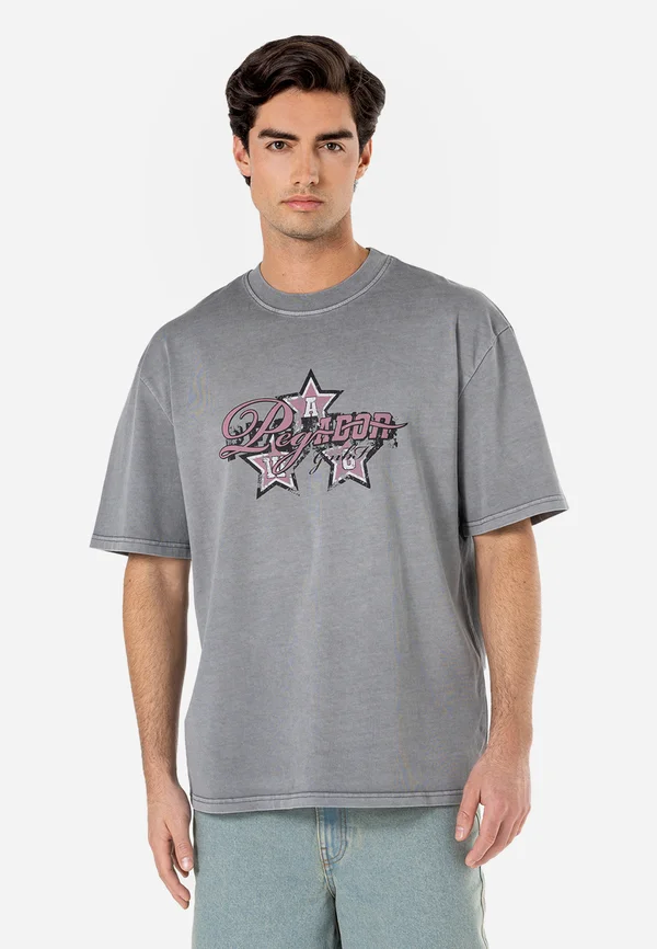 TEE - Print T-shirt - vintage grey