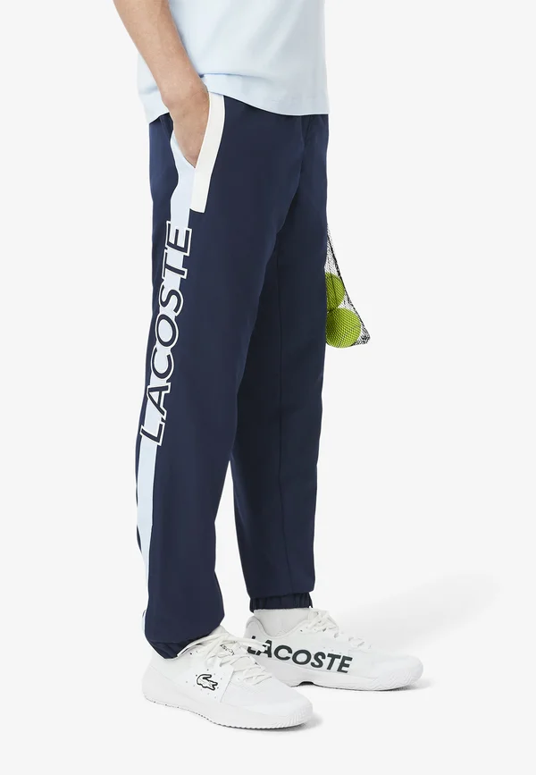 TENNIS PANT BLOCK - Tracksuit bottoms - bleu marine bleu clair blanc wc