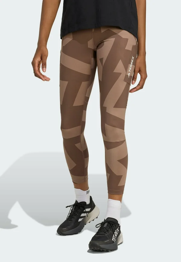 TERREX MULTI PRINTED - Leggings - trace brown   earth strata