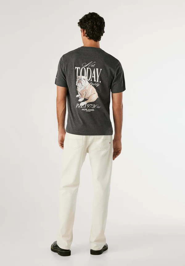 TERRY TEE - Print T-shirt - dark grey marl