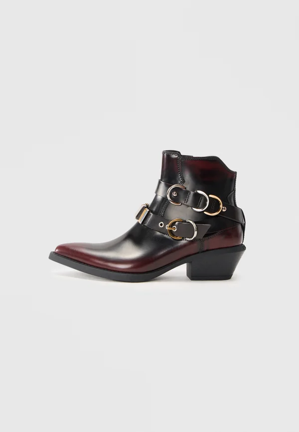 TEX 13 - Cowboy/biker ankle boot - red