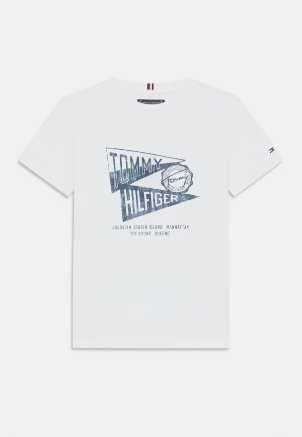 TEXTURED GRAPHIC PRINT TEE - Print T-shirt - white