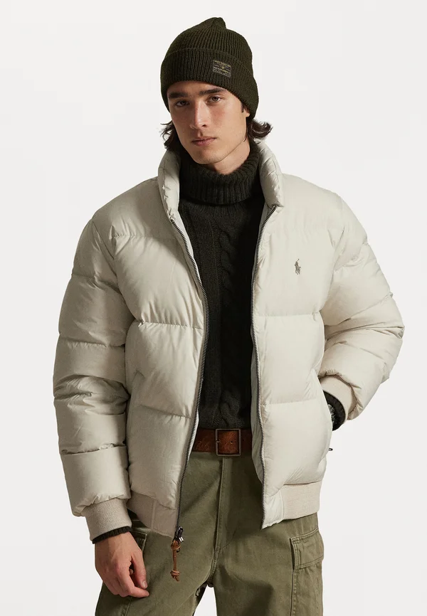 TEXTURED RIPSTOP DOWN JACKET - Winter jacket - khaki stone