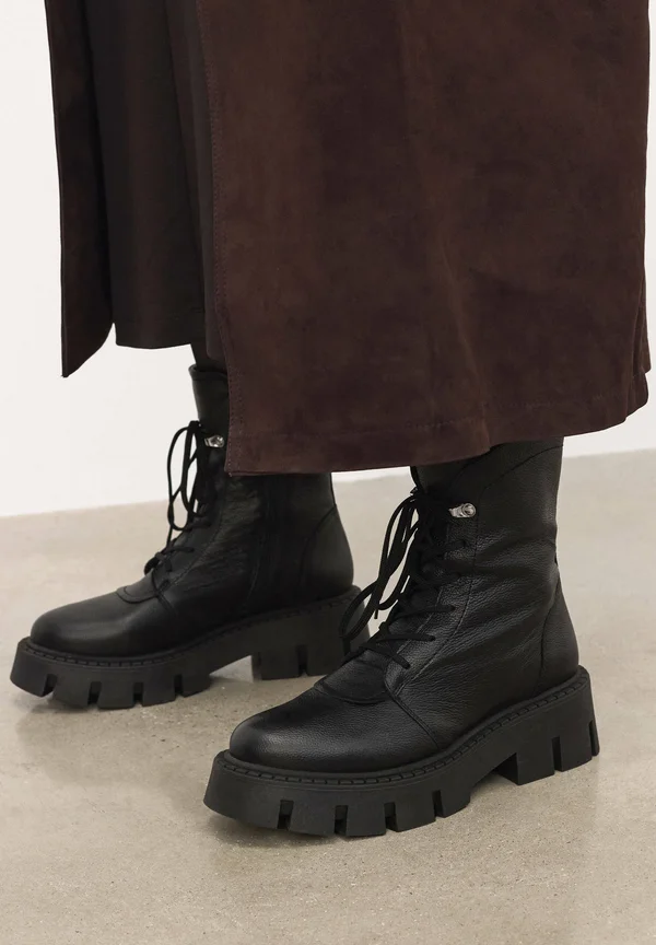 THALIE - Platform ankle boots - black