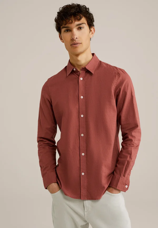THE LINEN - Shirt - rust brown