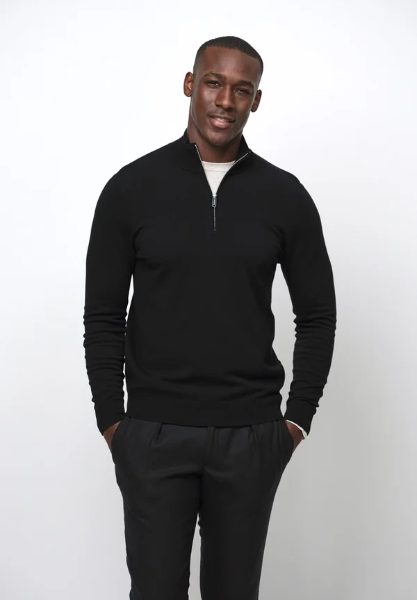 THE LUXURY BASIC HALF ZIP - Sweatshirt - navy