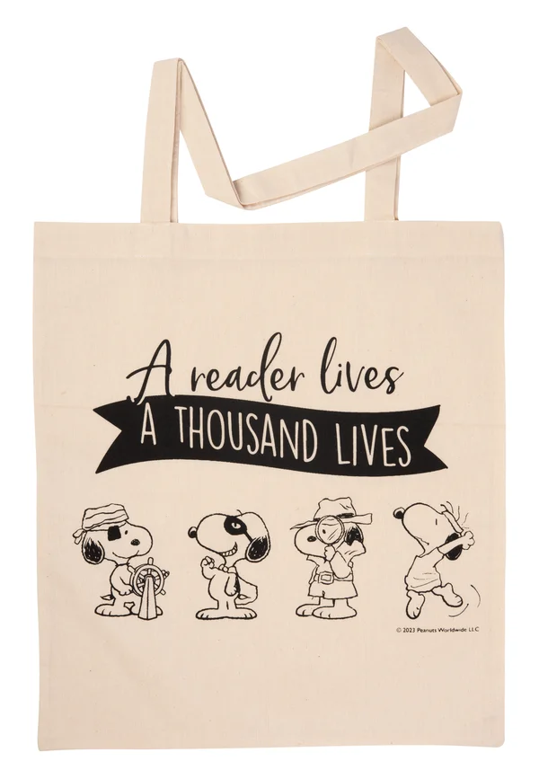 THE PEANUTS - A READER LIVES A THOUSAND LIVES - Tote bag - beige