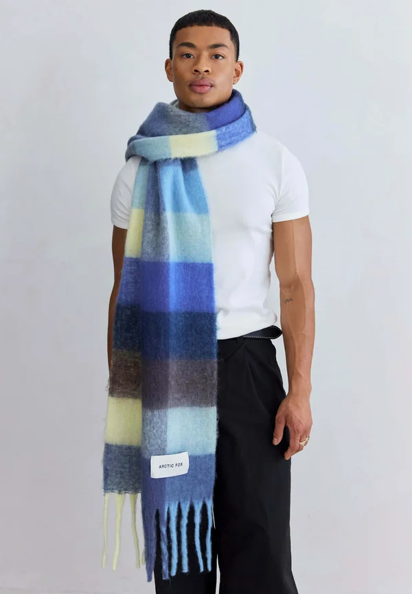 THE REYKJAVIK CHECK - Scarf - blue/yellow check