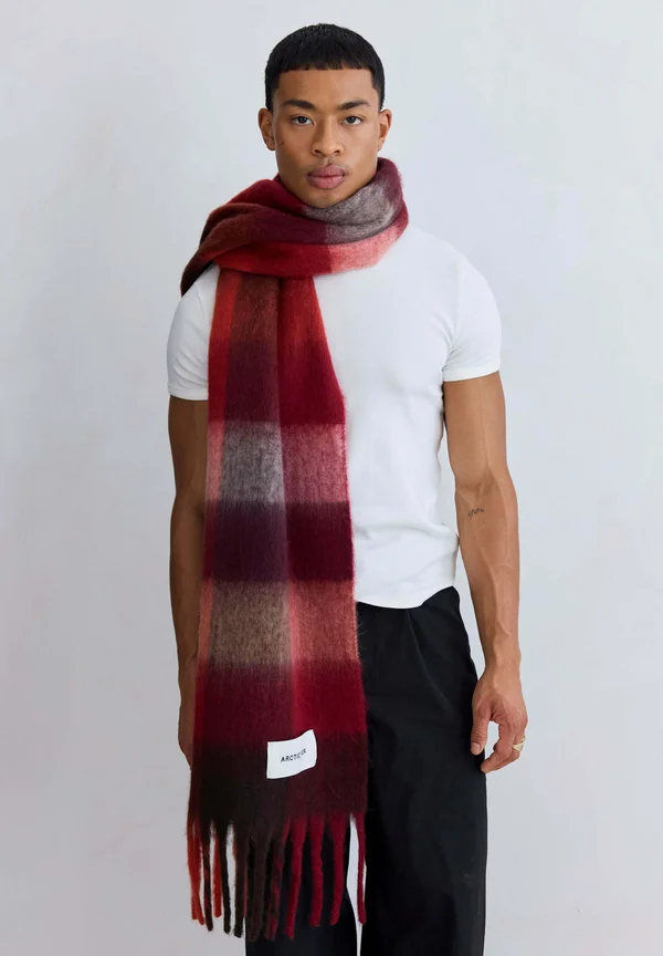THE REYKJAVIK CHECK - Scarf - burgundy/red check