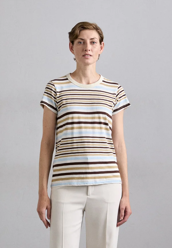 THE SLUB STRIPED TEE - Print T-shirt - multi-coloured