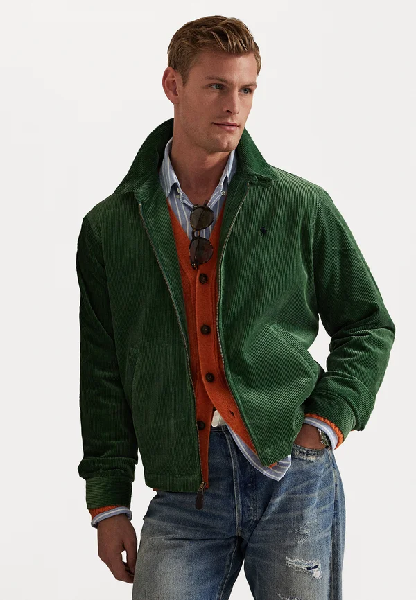 THE WYNTON CORDUROY JACKET
 - Bomber Jacket - meadow green