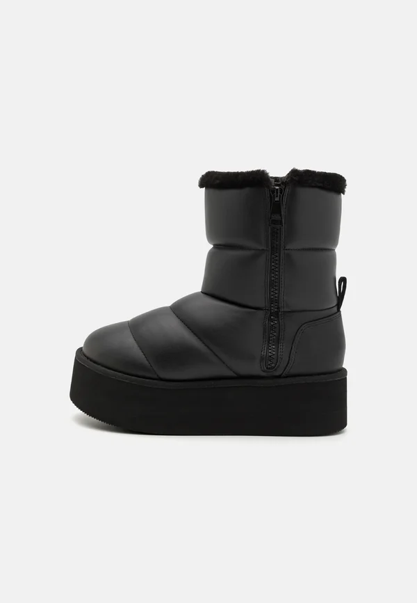 THERMO PADDED - Platform ankle boots - black