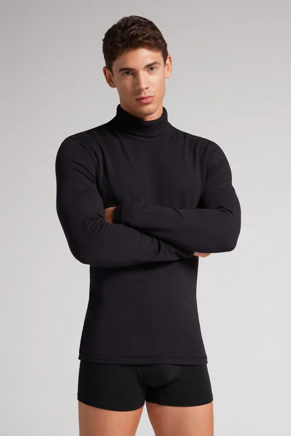 THERMO TURTLENECK - Long sleeved top - nero