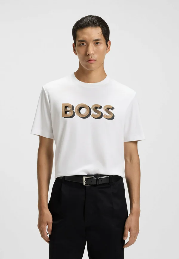 THOMPSON - Print T-shirt - white