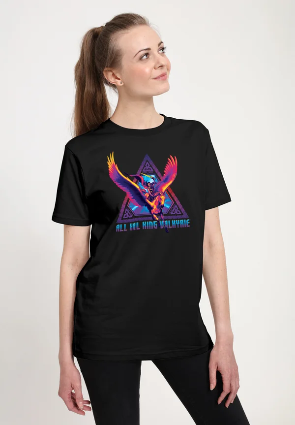 THOR LOVE AND THUNDER VALKYRIE TRIANGLE BADGE - Print T-shirt - black