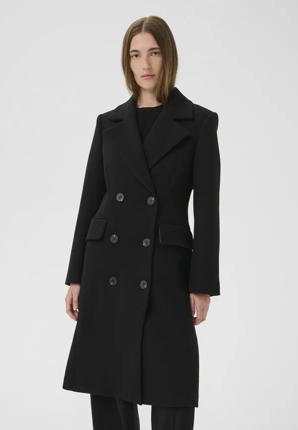 THORA LAPEL - Classic coat - black