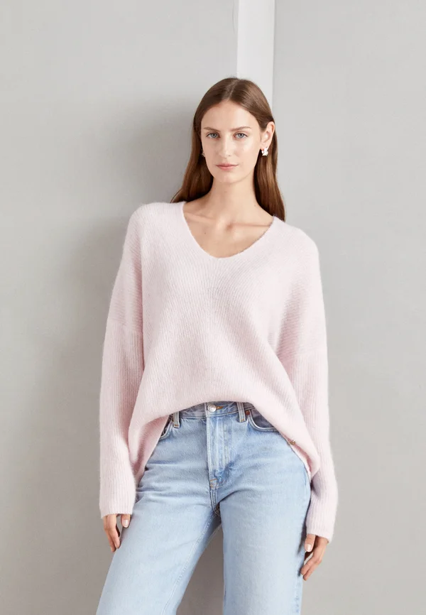 THORA V-NECK - Jumper - ballet slipper