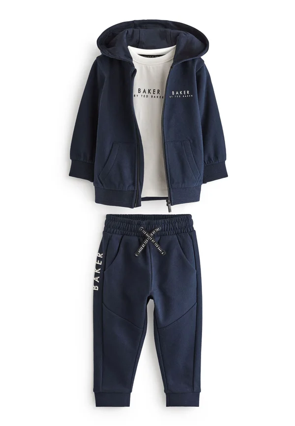 THREE PIECE SET - Zip-up sweatshirt - navy