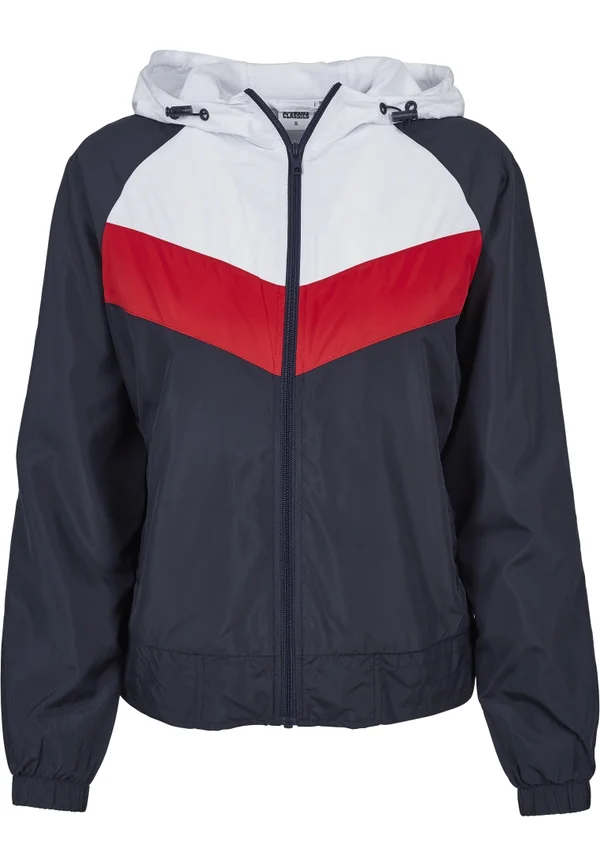 THREE TONE - Windbreaker - navy/white/fire red