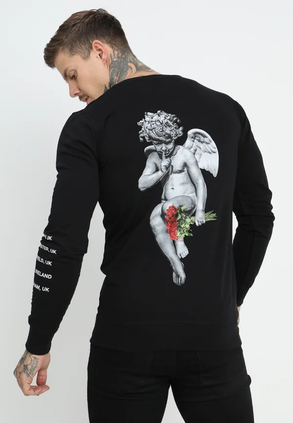 THUGGER CHILDROSE CREWNECK - Sweatshirt - black