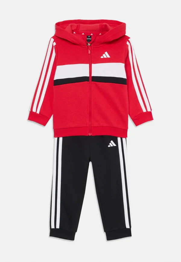 TIBERIO KIDS SET UNISEX - Tracksuit - pure ruby/white/black