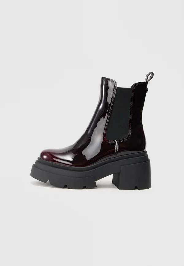 TIDALWAVE - Platform ankle boots - dark cherry