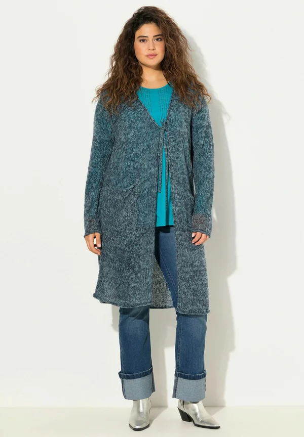 TIE FRONT LONG SLEEVE - Cardigan - teal