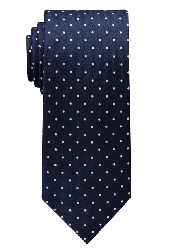 Tie - marineblau/ weiss