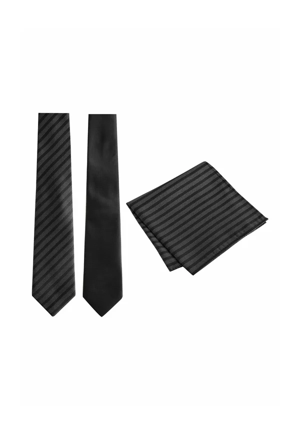 TIES 2 PACK AND POCKETSQUARE - Tie - black
