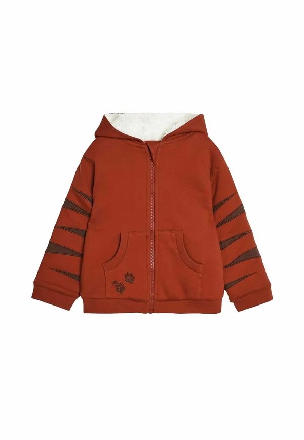 TIGER APPLIQUE NOVELTY  REGULAR FIT - Zip-up sweatshirt - rust