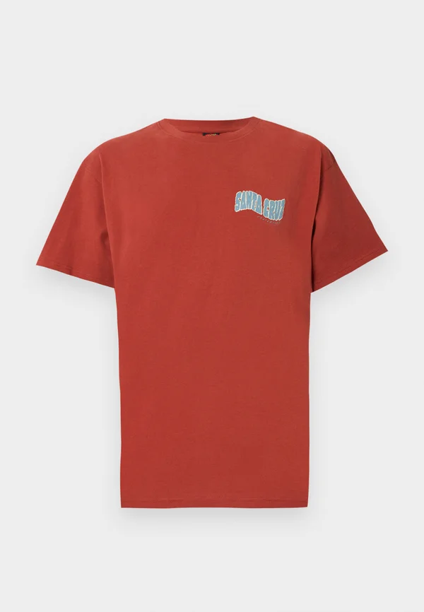 TIKI HAND BACK UNISEX - Print T-shirt - dark rust