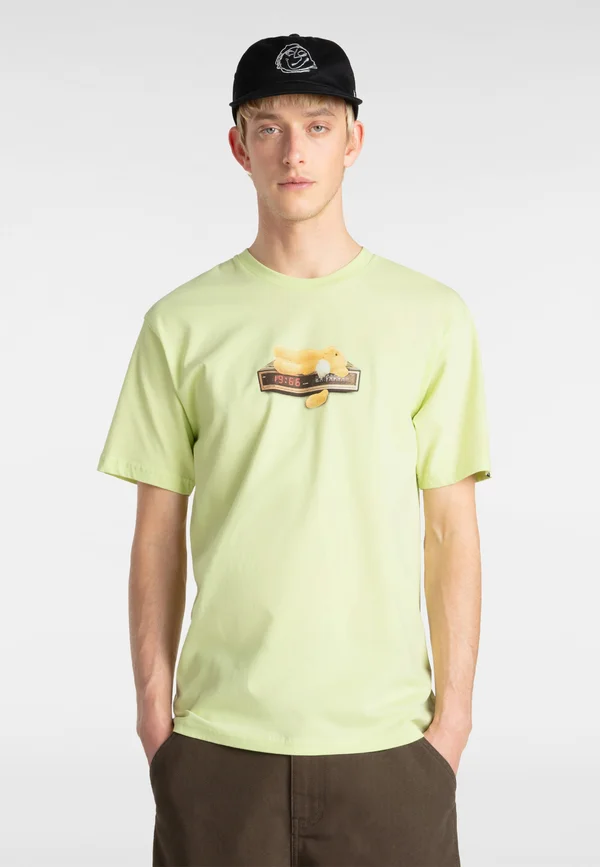 TIMES UP - Print T-shirt - shadow lime