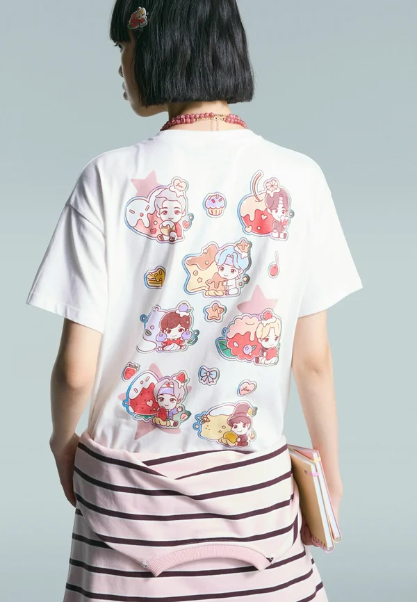 TINY TAN SHORT SLEEVE  - Print T-shirt - white