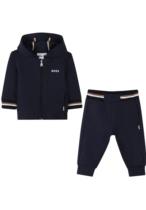 TODDLER CARDIGAN/TROUSERS UNISEX SET - Zip-up sweatshirt - navy