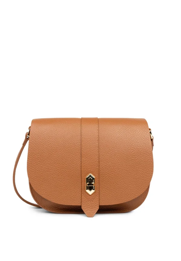 TOP DOUBLE - Cross body bag - camel in orange