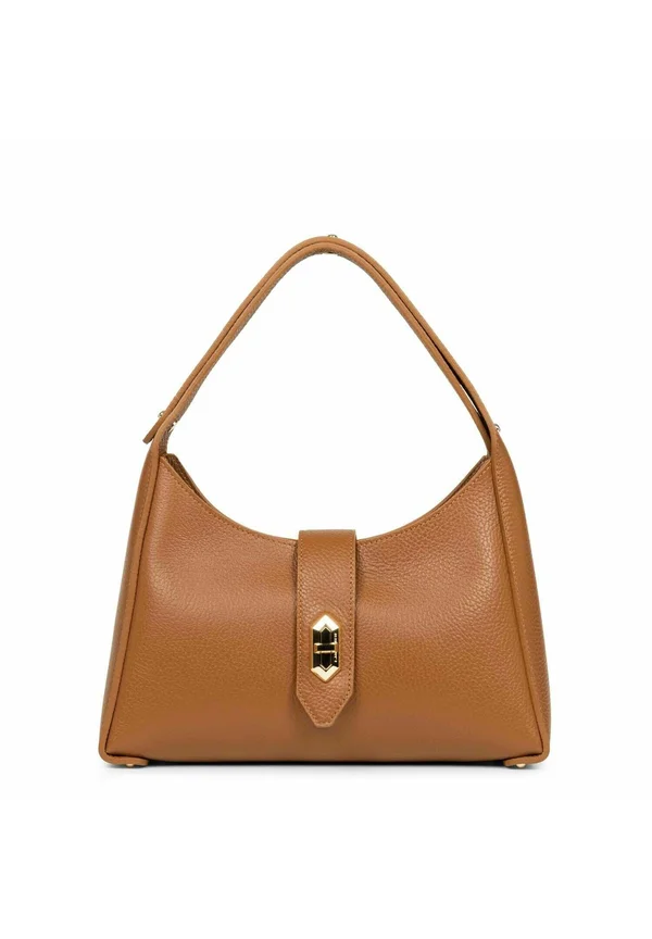TOP DOUBLE - Handbag - camel in orange